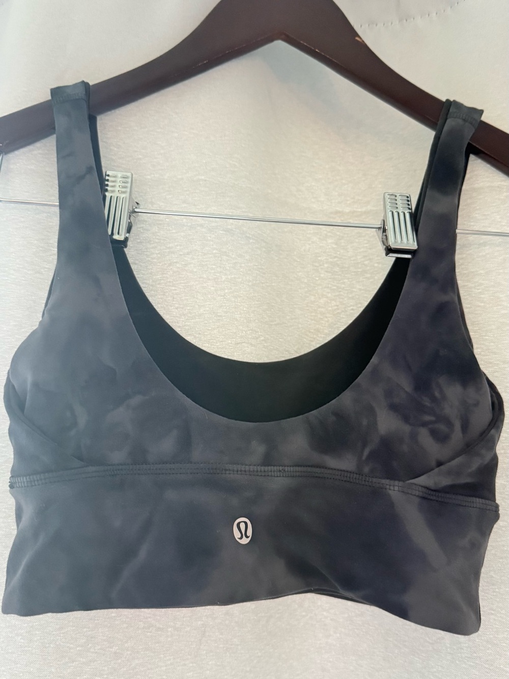 lululemon athletica Black Tie-Dye Scoop Sports Bra